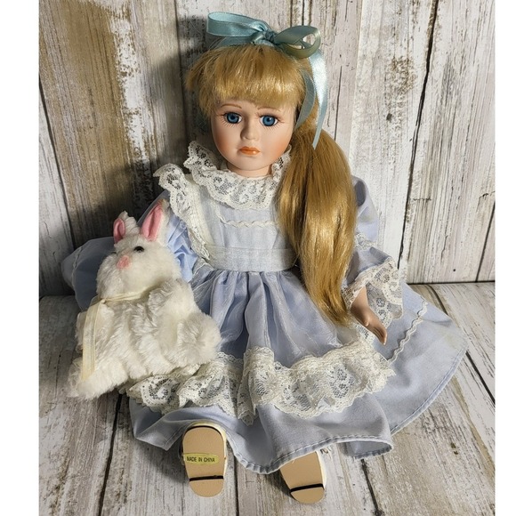 Bradley Other - 1970 Bradley Alice in Wonderland Collectible Porcelain Doll Blonde  hair